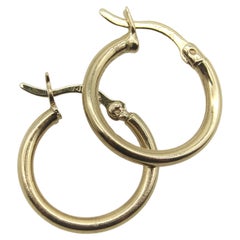 14K Gold Vintage Ohrringe mit kleinem Creolen