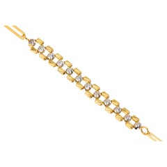 14k Gold White Gold Gold Dorica Bulk and Yellow Dorica Charnel Model Bracelet
