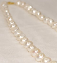 14k Gold White Pearl 18" Inch necklace 14mm South sea Pearl Wedding necklace