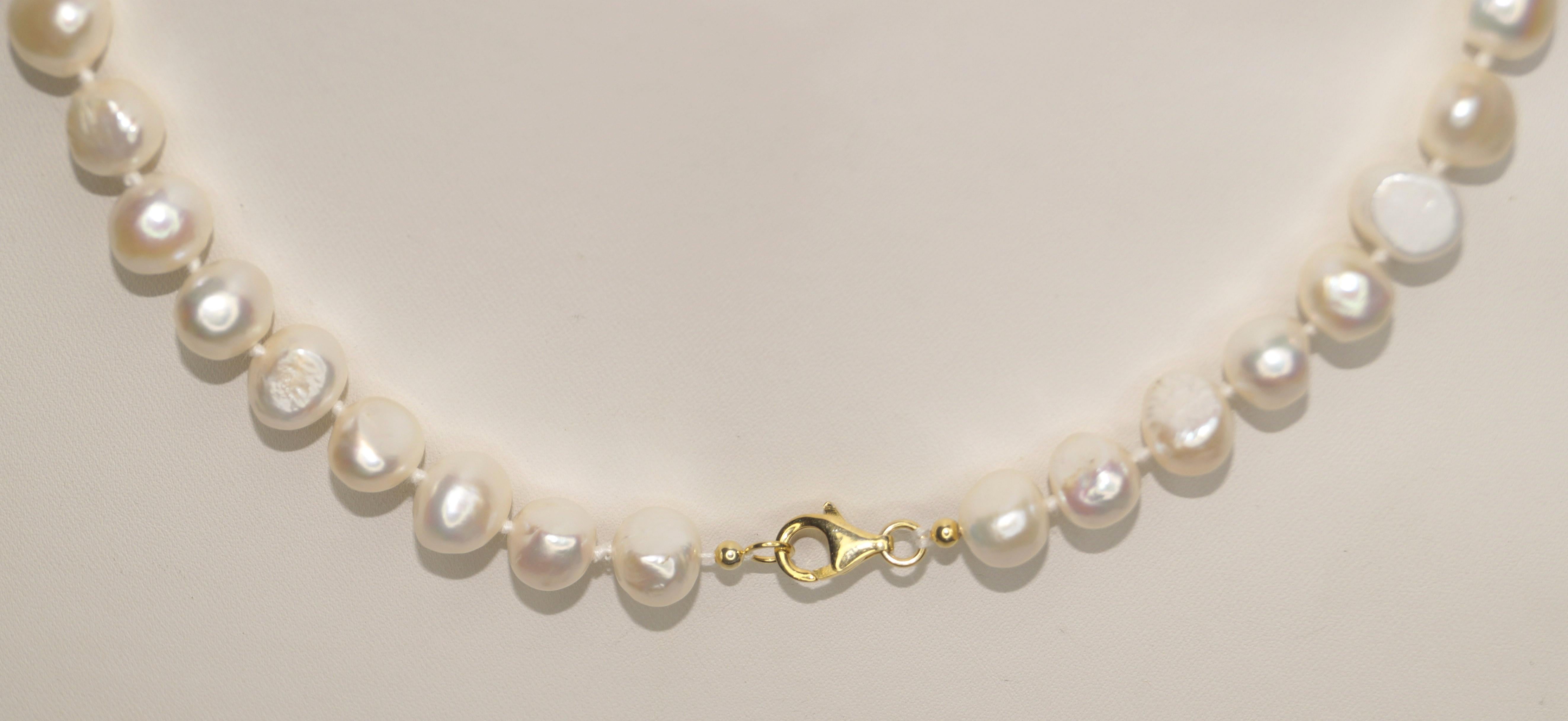 Victorian 14k Gold White Pearl 18