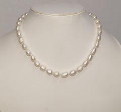 South Sea Ringed pearls 18" Inch necklace with 14K Solid Gold clasp