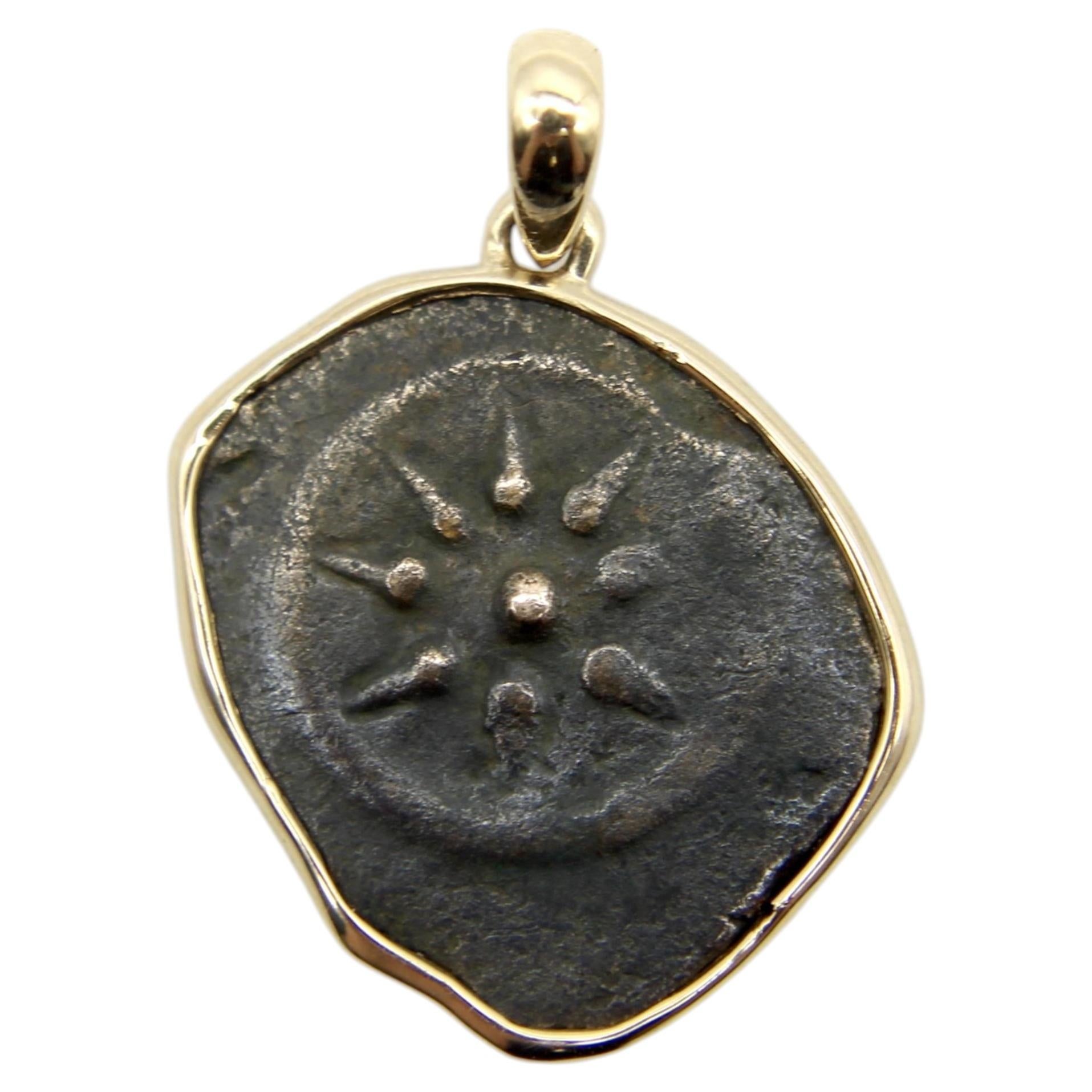 14K Gold Widow’s Mite Coin Pendant