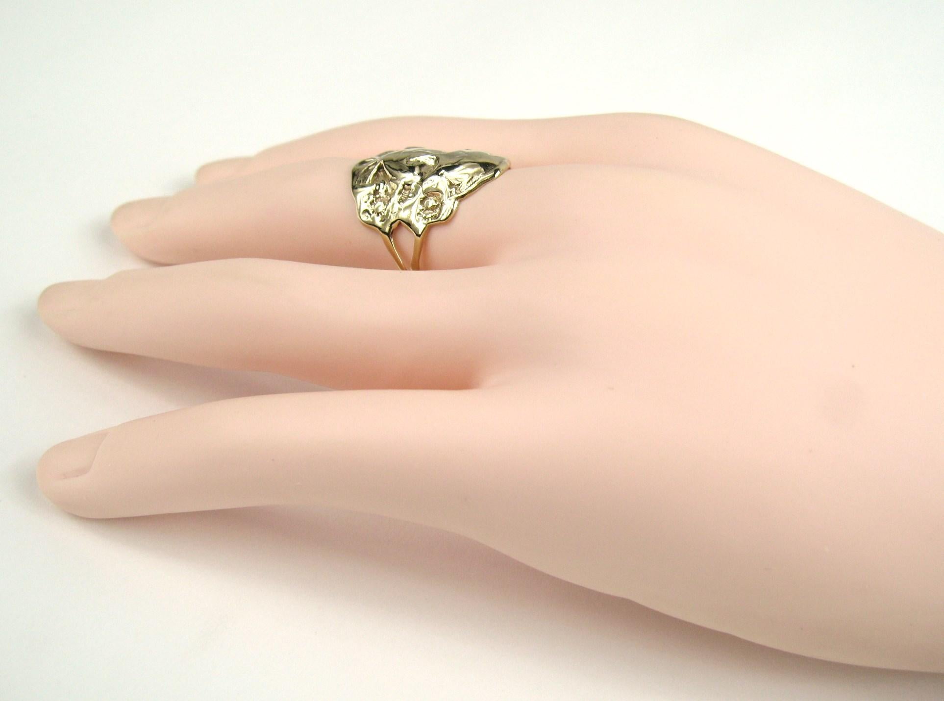 gold face ring