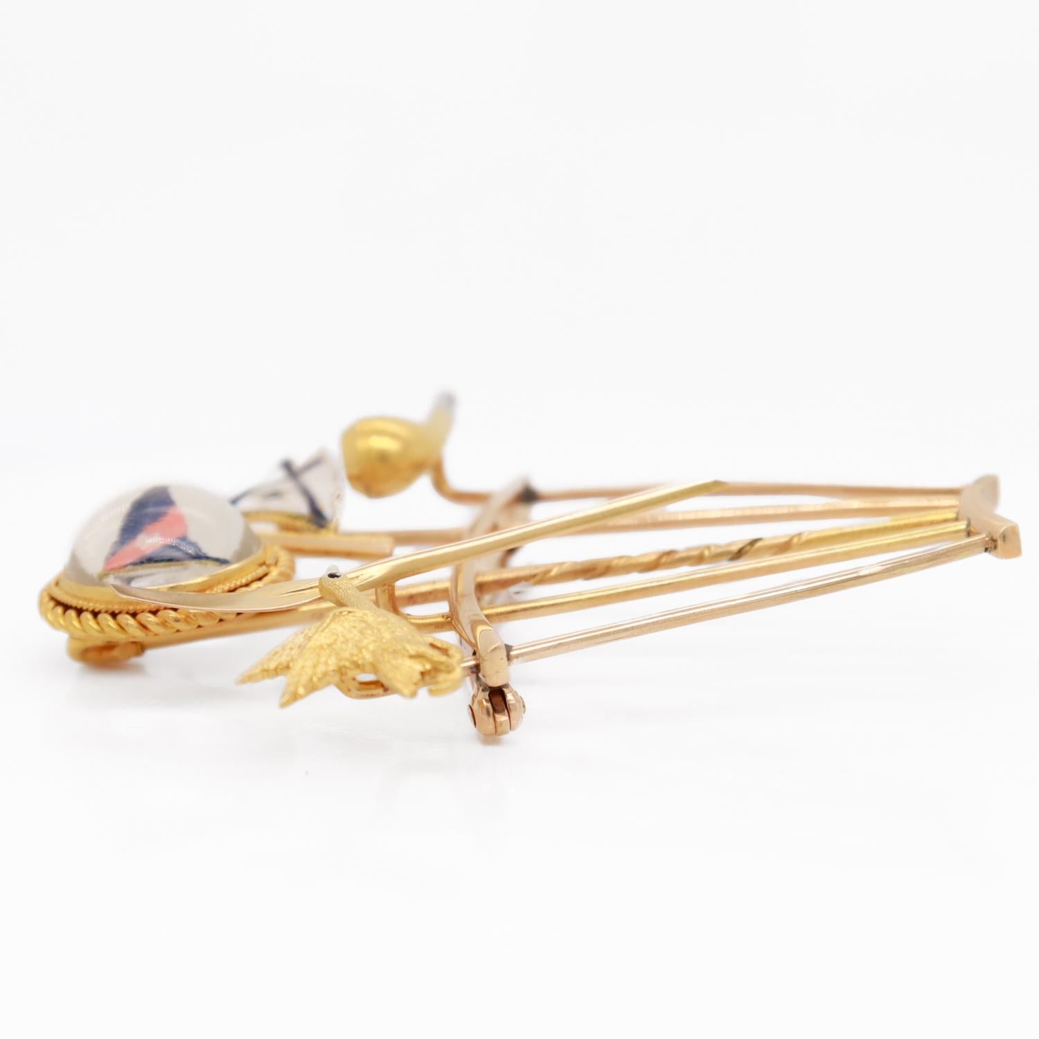 da uomo o donna Spilla a bastone in oro 14K per yachting, canottaggio e caccia all'anatra in vendita