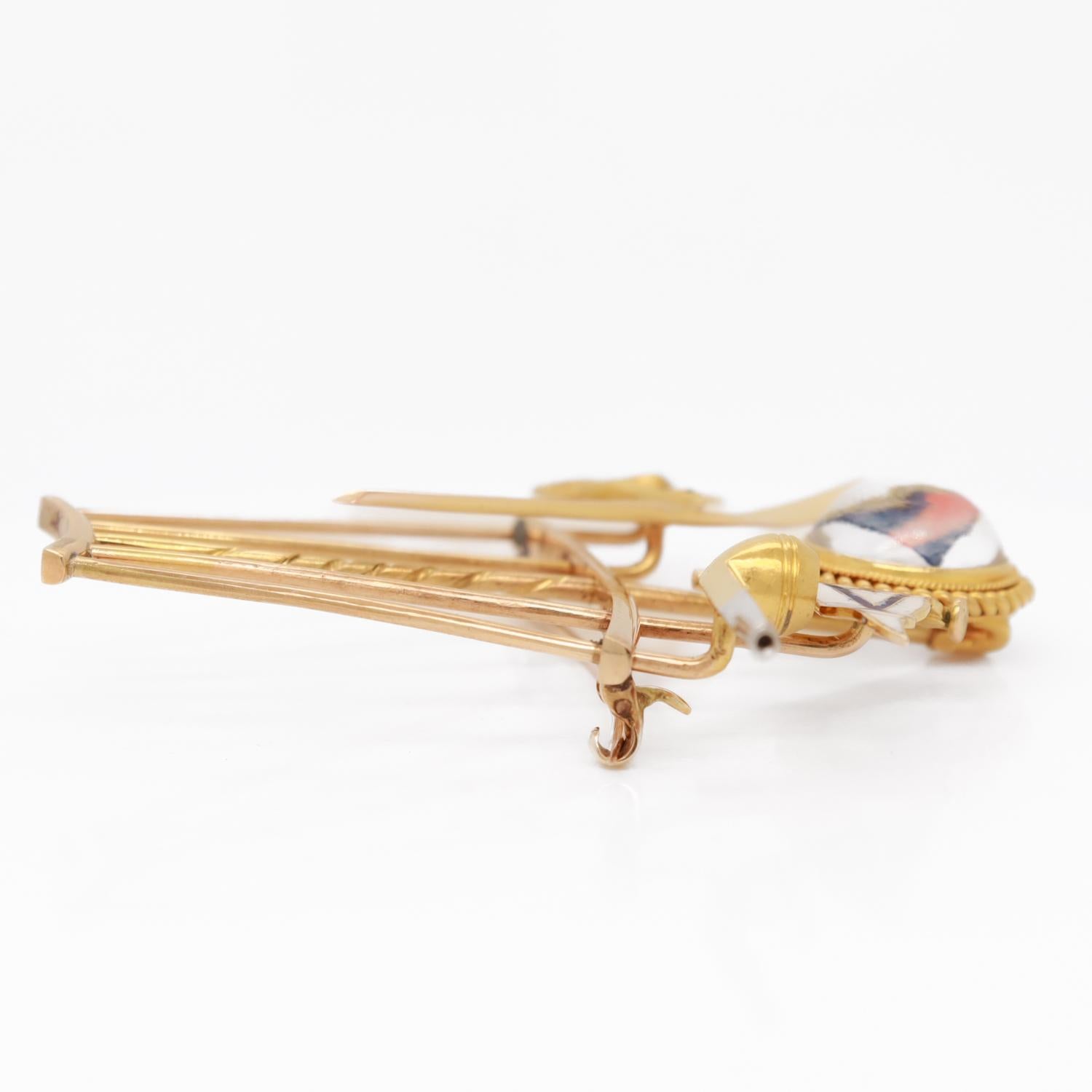 Spilla a bastone in oro 14K per yachting, canottaggio e caccia all'anatra in vendita 2