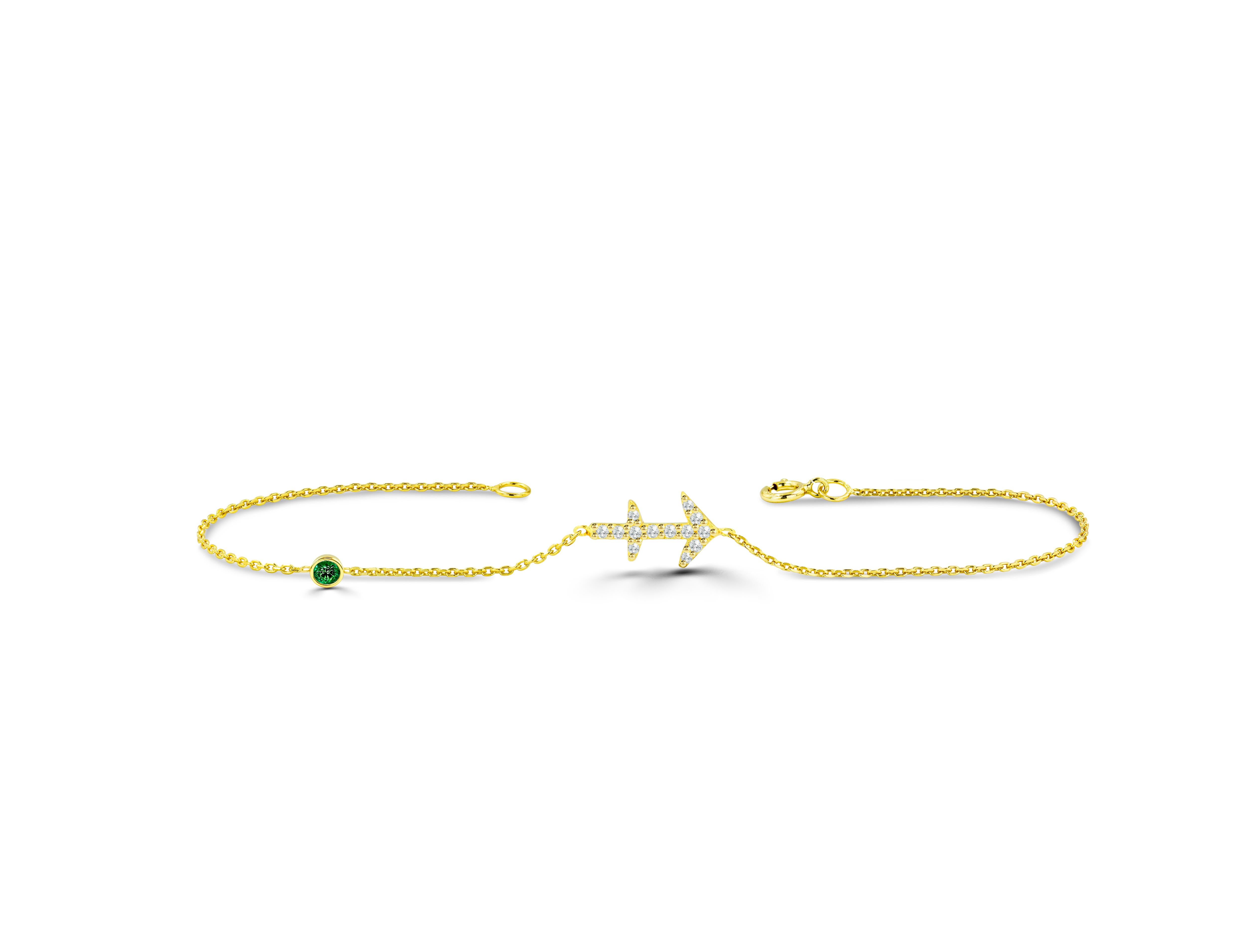 sagitarius bracelet 14k gold