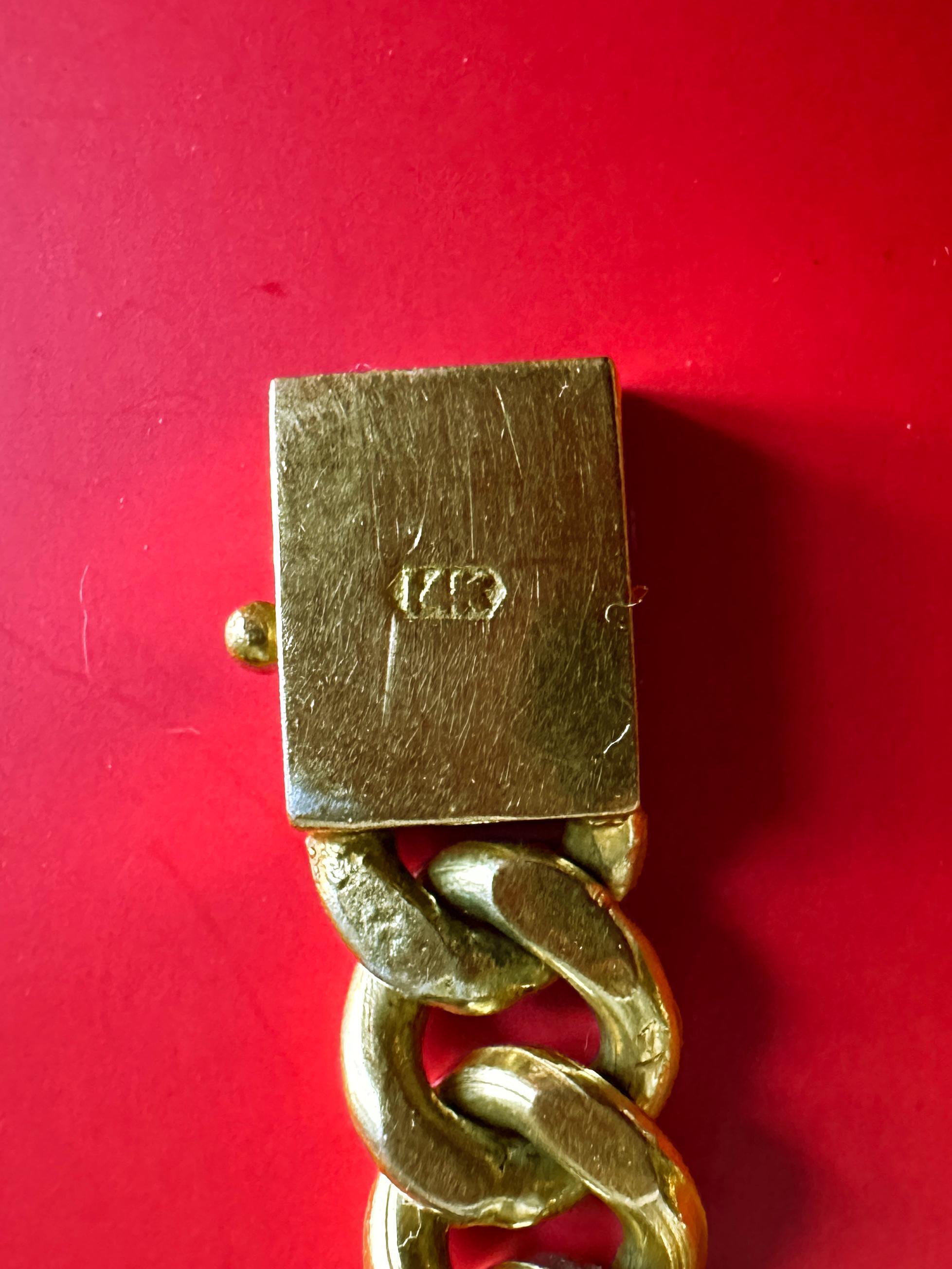 Pulsera de la Buena Fortuna de 14 quilates con caracteres chinos 2