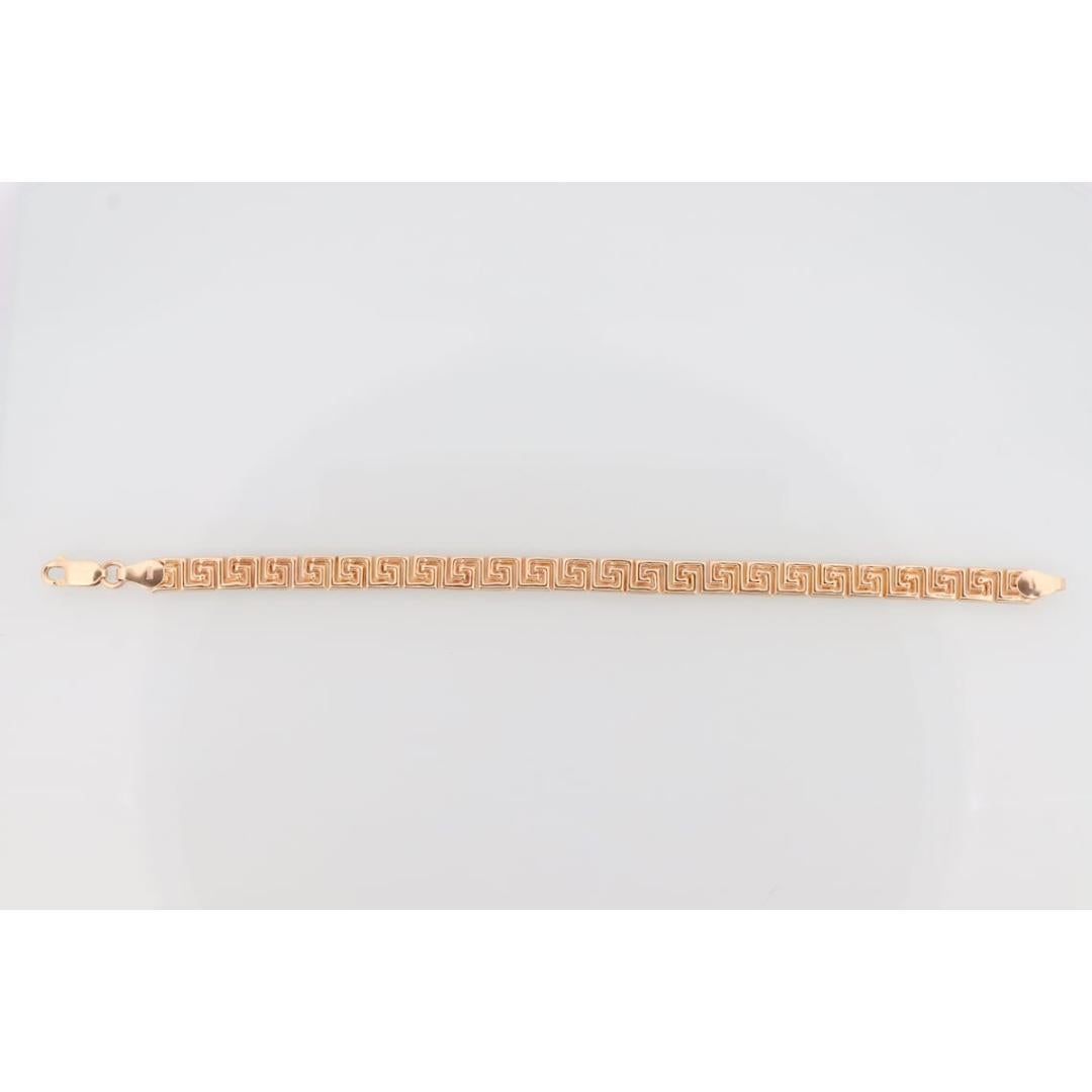 14K Greek KEY Chain Bracelet. 14k Yellow Gold Polished Greek Key chain bracelet. 6
