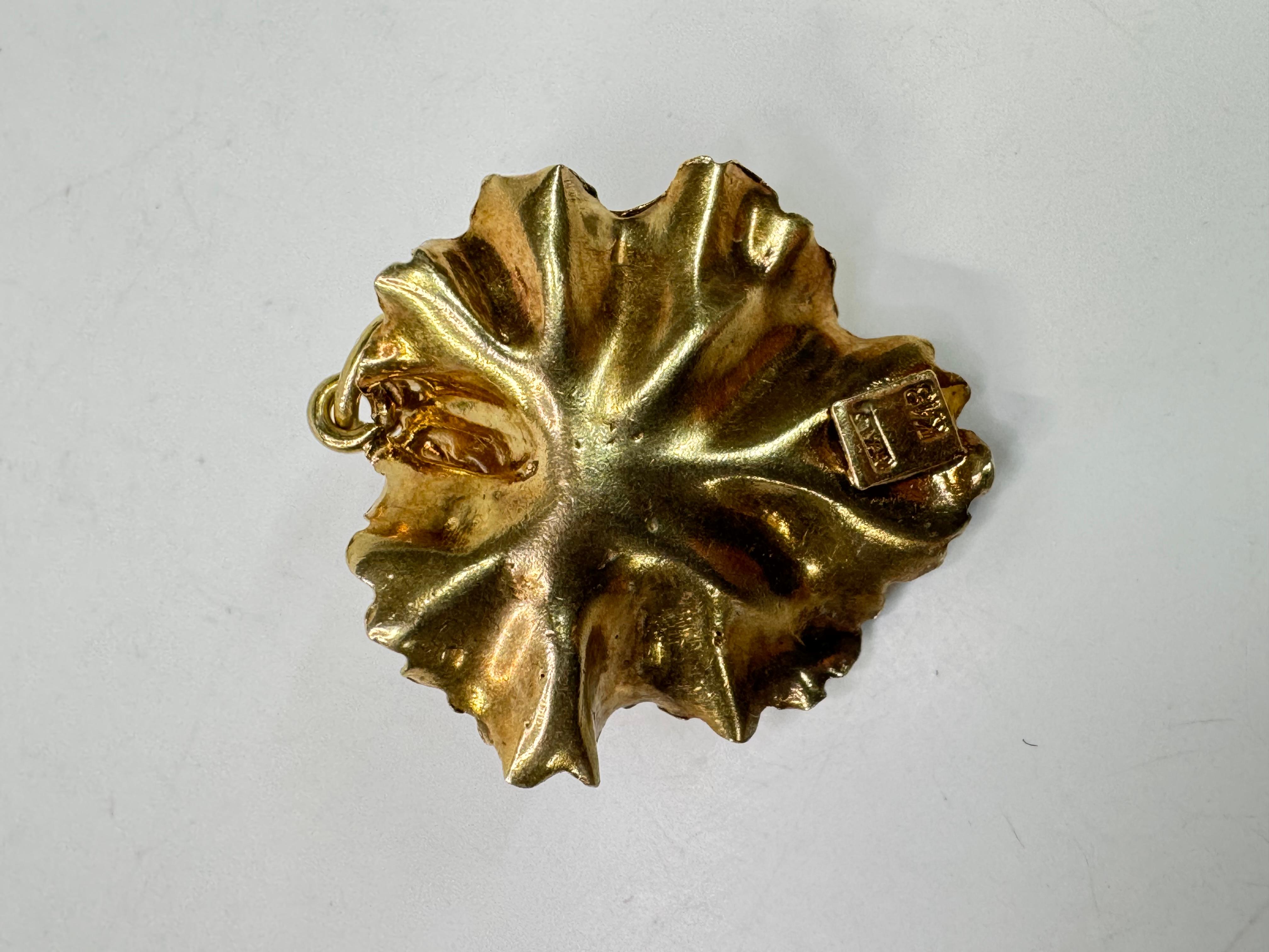 da uomo o donna Ciondolo con rana in smalto verde 14k in vendita