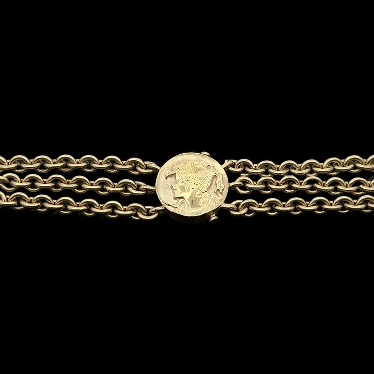 14k Green Yellow Gold Cameo Sections on 16