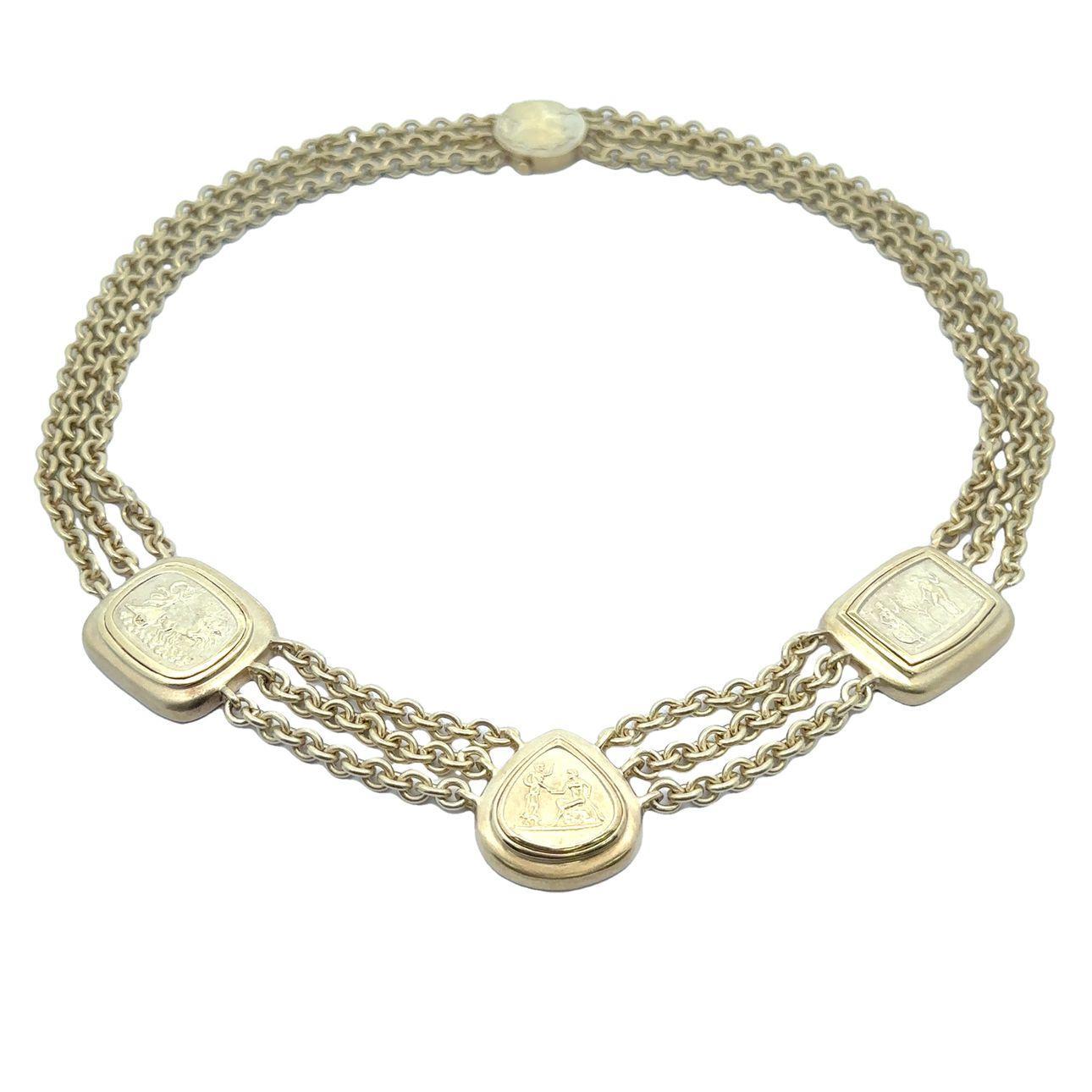 14k Green Yellow Gold Cameo Sections on 16
