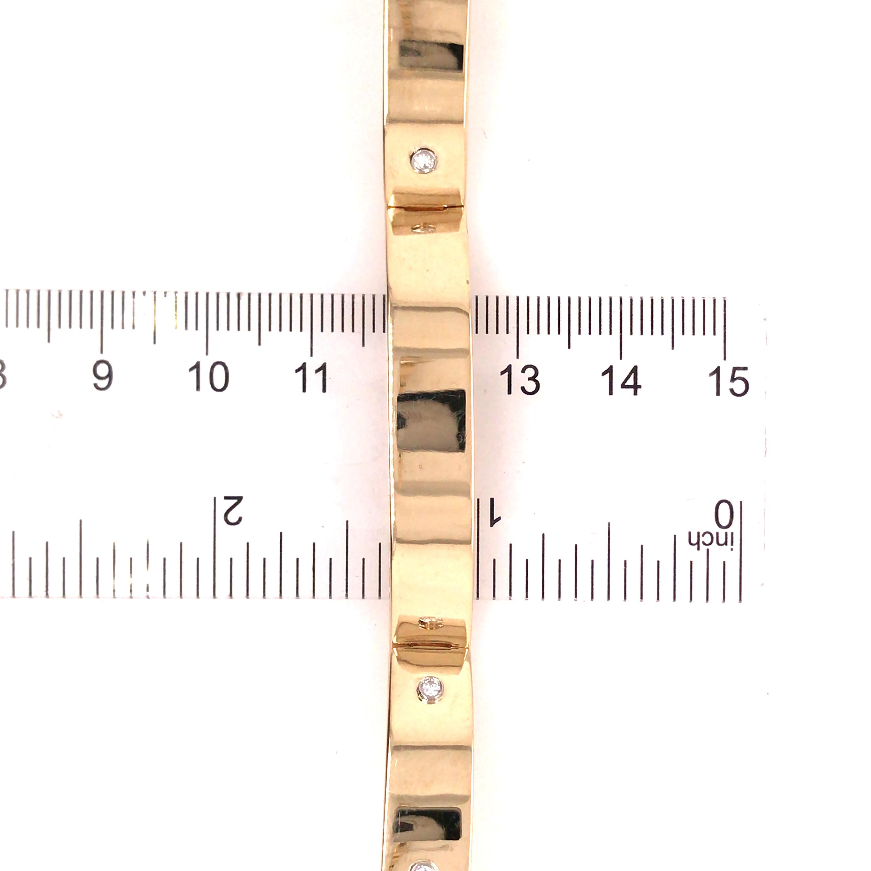 Zweifarbiges Goldarmband der Gebrüder Hammerman mit Diamantschnalle von 18 Karat 4