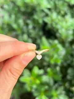 14K Heart Dangle Ring