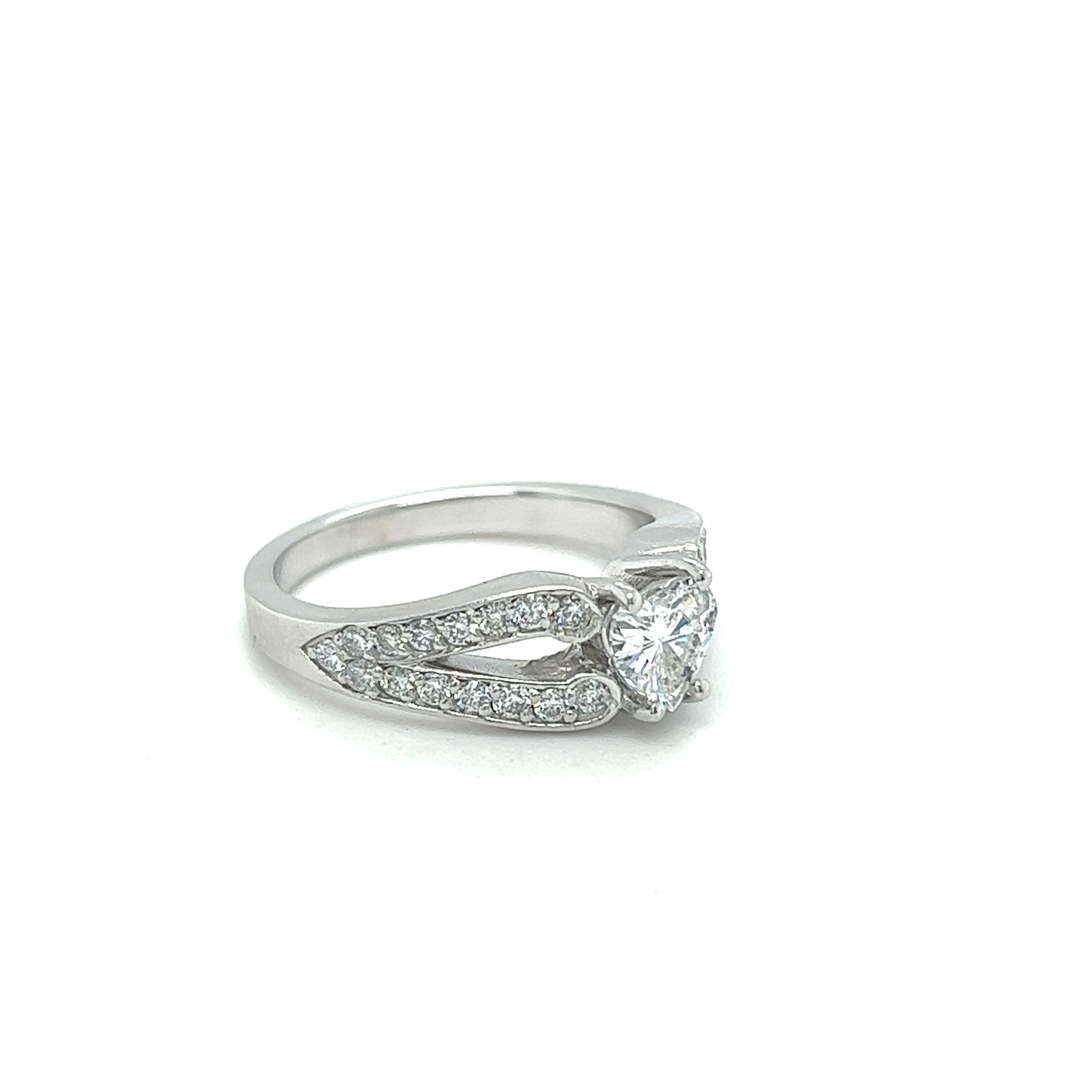 14k Heart Shape Diamond Ring For Sale 5