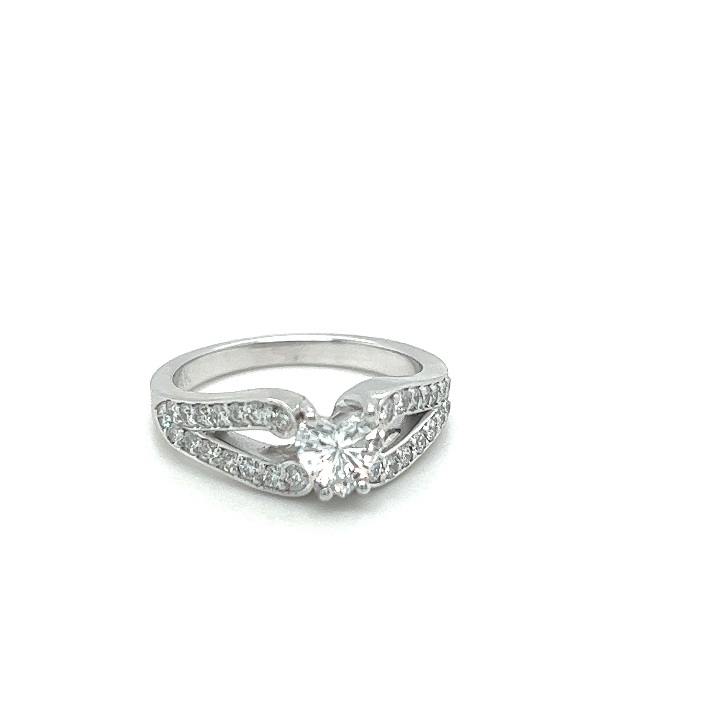 Heart Cut 14k Heart Shape Diamond Ring For Sale