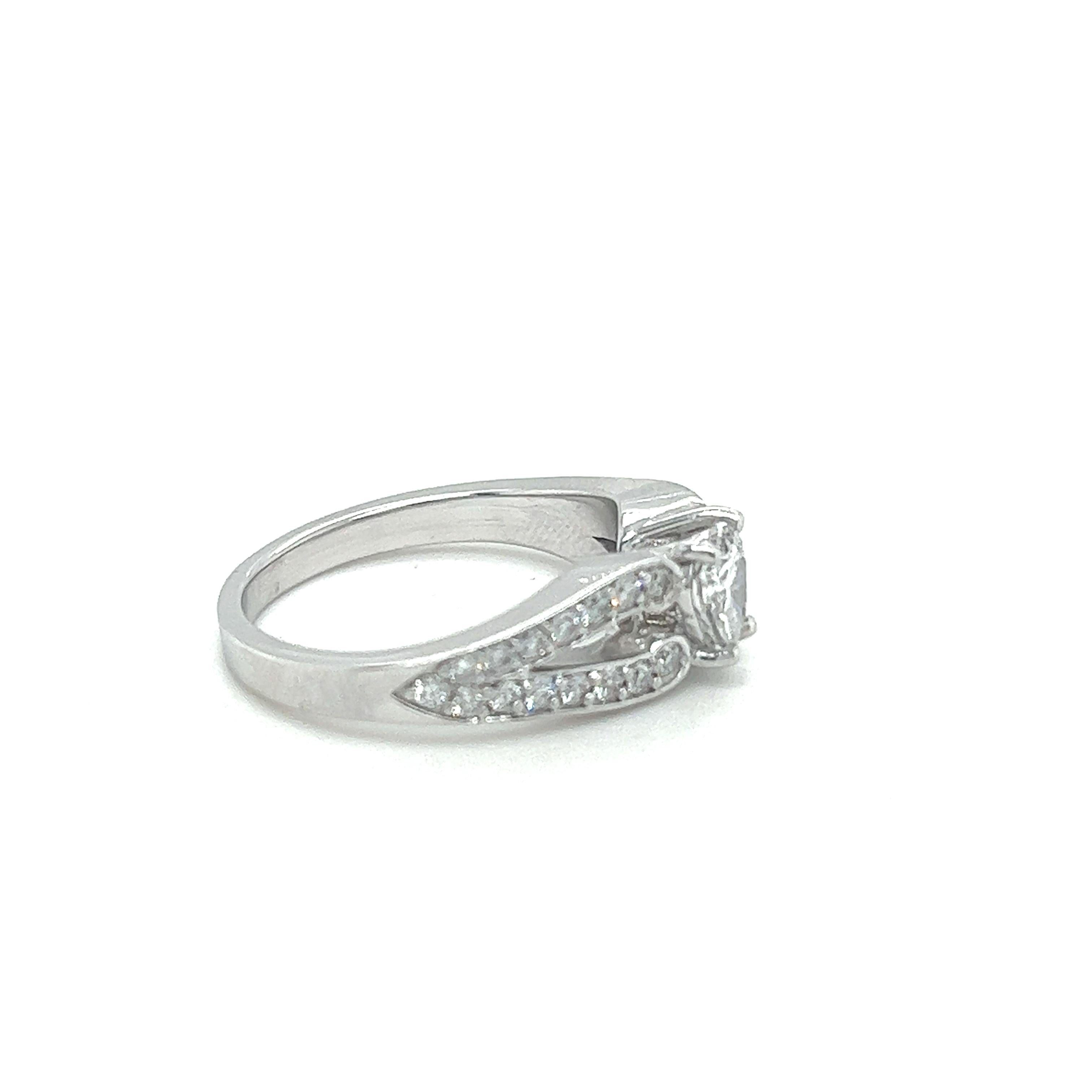 Women's 14k Heart Shape Diamond Ring For Sale