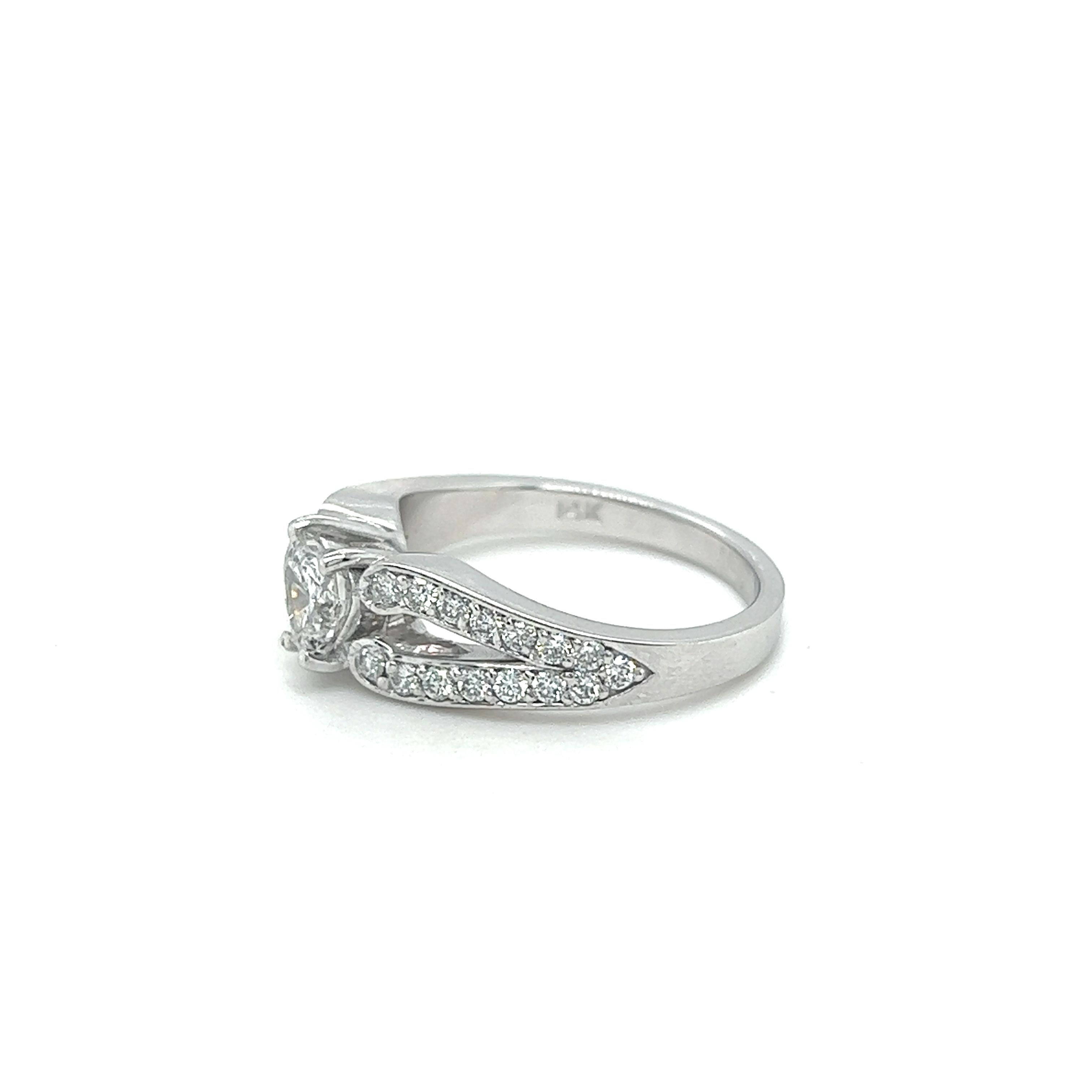 14k Heart Shape Diamond Ring For Sale 3