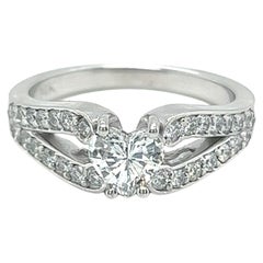 14k Bague en forme de coeur avec diamant 