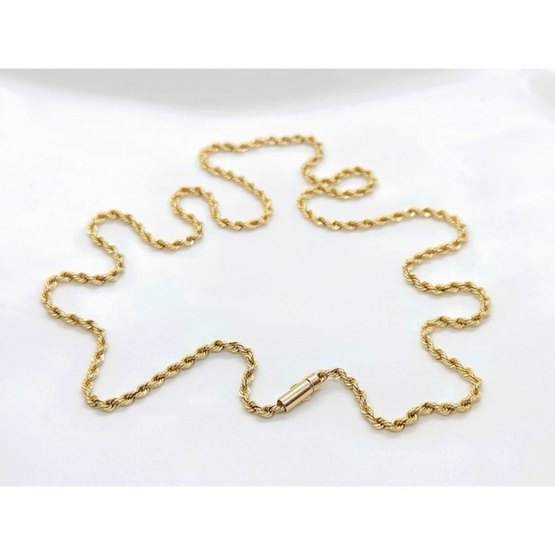 14k schwere Seil-Halskette. 14k lange Seil-Halskette. 21,8 Gramm 25in Länge 3mm Breite 1