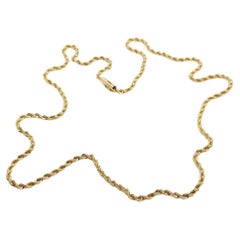14k schwere Seil-Halskette. 14k lange Seil-Halskette. 21,8 Gramm 25in Länge 3mm Breite