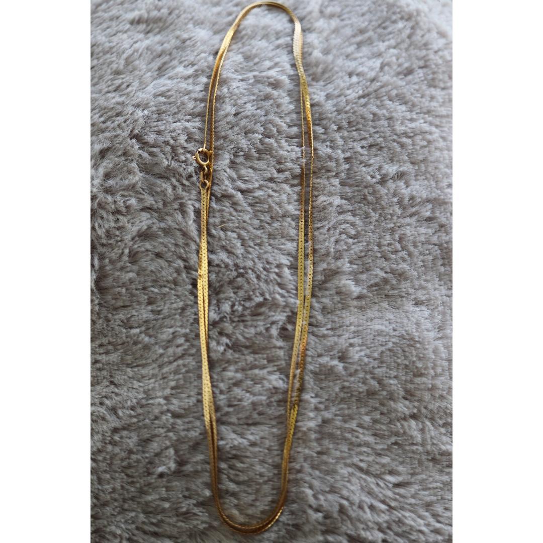 14k Fischgrätenkette Halskette. 14k Gelbgold Lange Kette mit Fischgräten. 2mm 30in 6