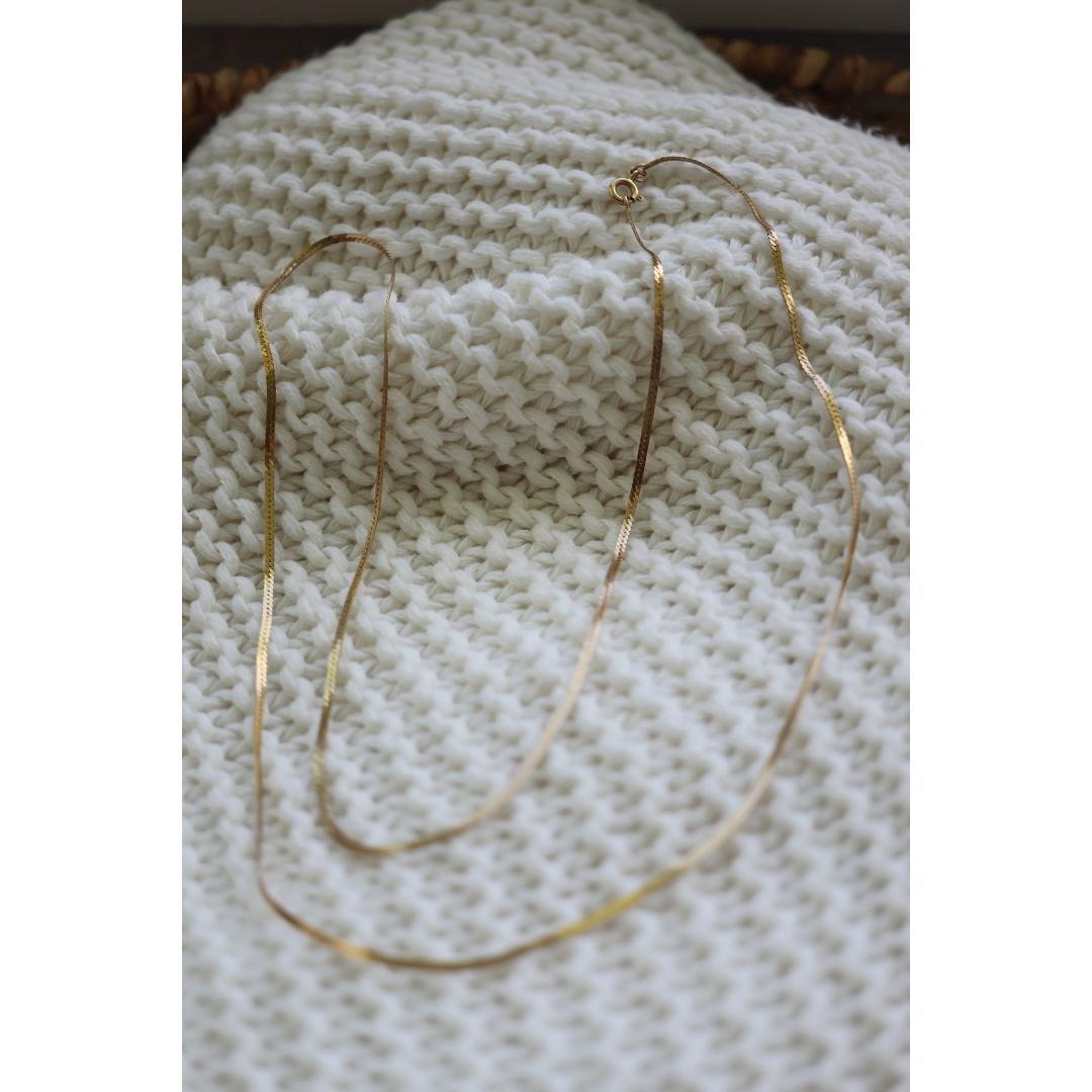 14k Fischgrätenkette Halskette. 14k Gelbgold Lange Kette mit Fischgräten. 2mm 30in 5