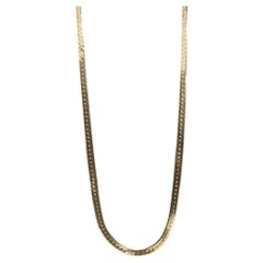 14k Herringbone Chain Necklace 5mm 19in 19.2 grams. Made by ACA Italy