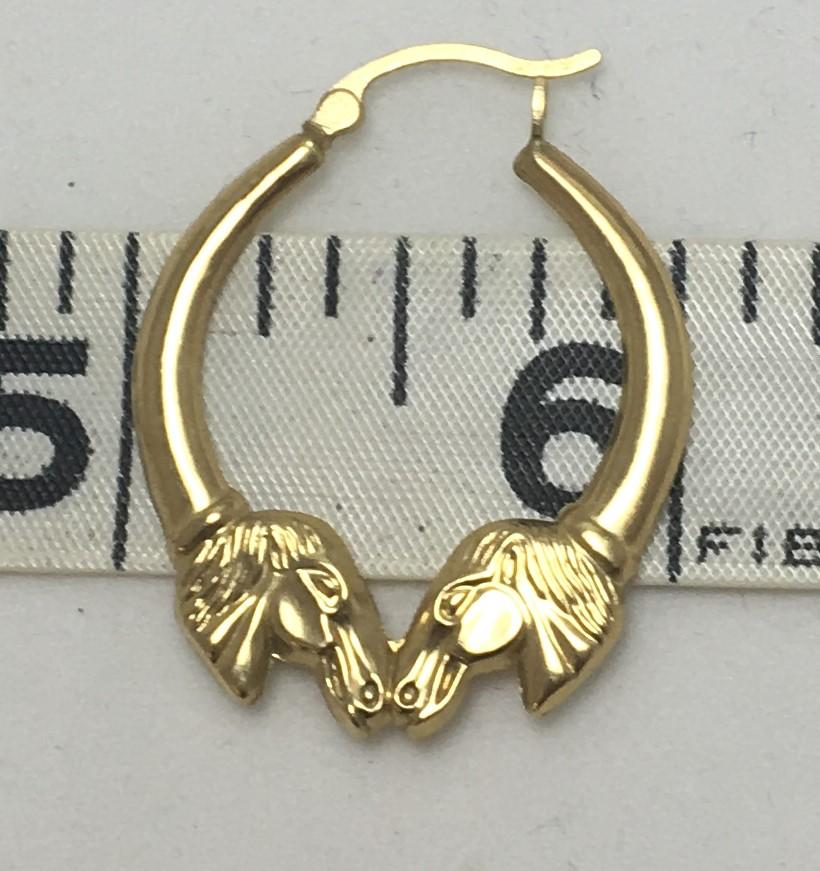 horse hoop earrings