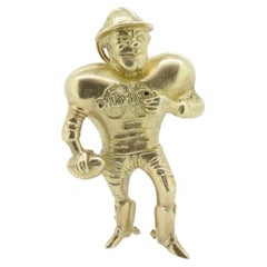 14k Houston Oilers Roughneck Football Pendant / Brooch. Larry Onesti Jewelry.