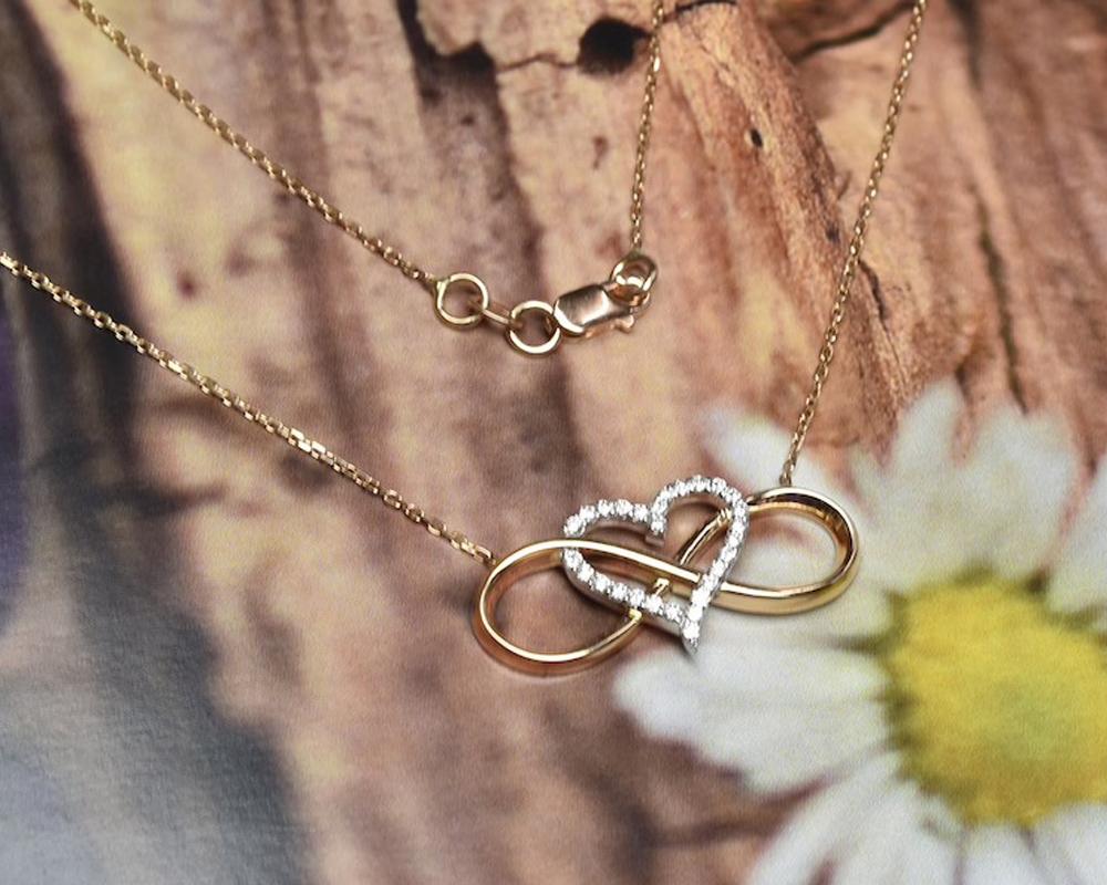 infinity heart diamond necklace