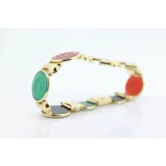 14k Intaglio Roman soldier, Centurion Bracelet. 14k gold Heavy Carved Warrior