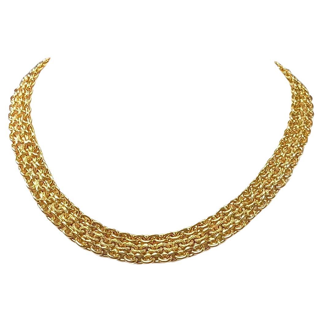 Collier à larges mailles en or italien 14K
