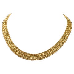 Collier à larges mailles en or italien 14K