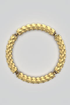 14k Italian Gold Link Bracelet: Custom Semi-Rigid Design by Oltremare Gioielli