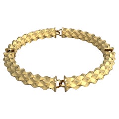 14k Italienisches Gold A Link Armband: Custom Semi-Rigid Design von Oltremare Gioielli