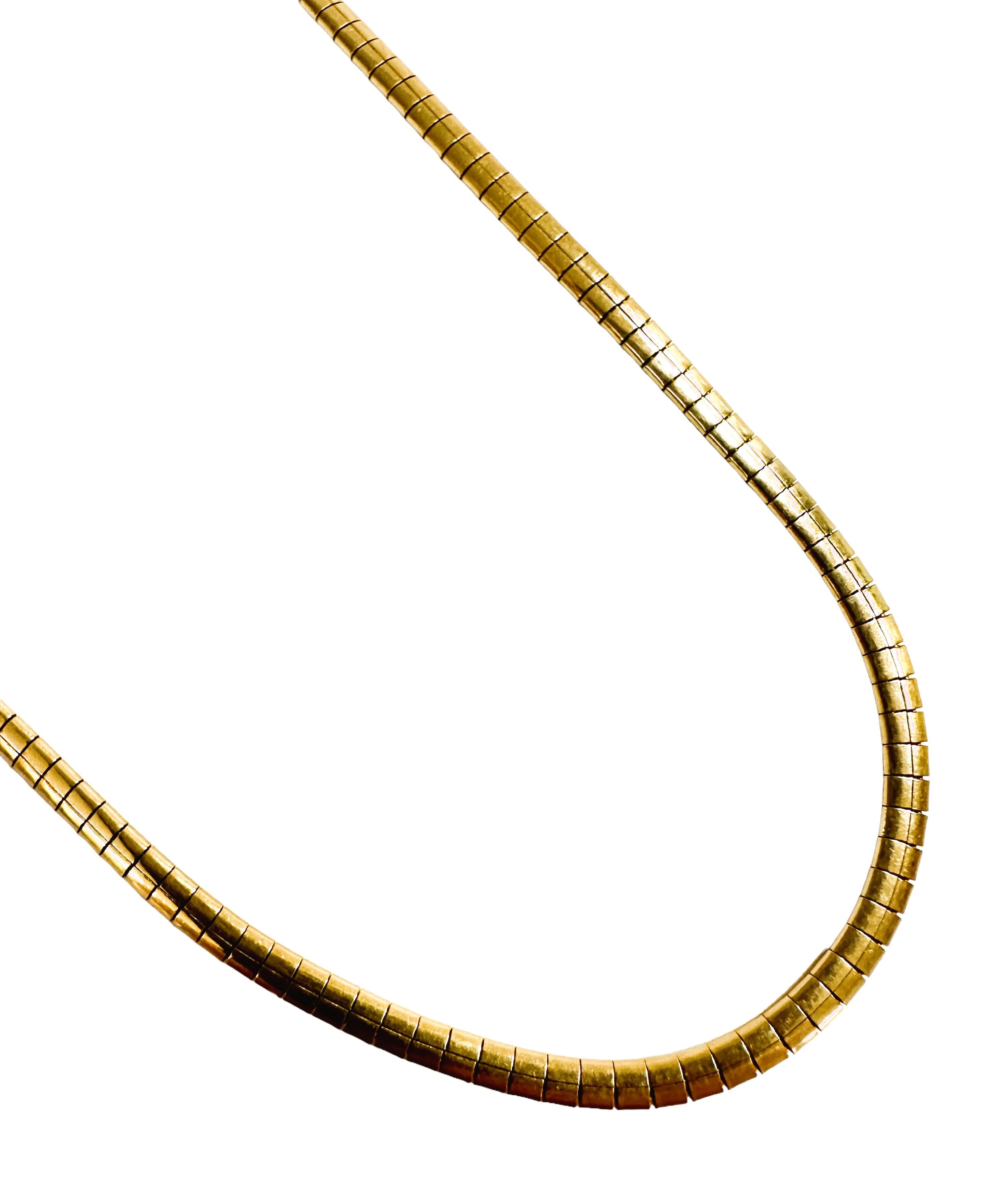 14k Aurafin Italian Yellow Gold Omega Necklace 2.5 mm 3