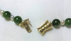 14 Karat Jadeite Pearl Necklace