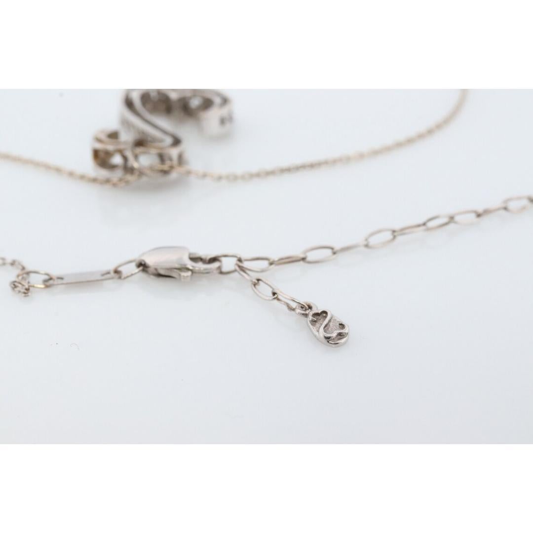 14k Jane Seymour Open Heart Diamant-Anhänger und Halskette. 14k LARGE Double Heart 5
