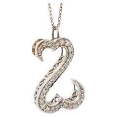 14k Jane Seymour Open Heart diamond pendant and necklace. 14k LARGE Double Heart