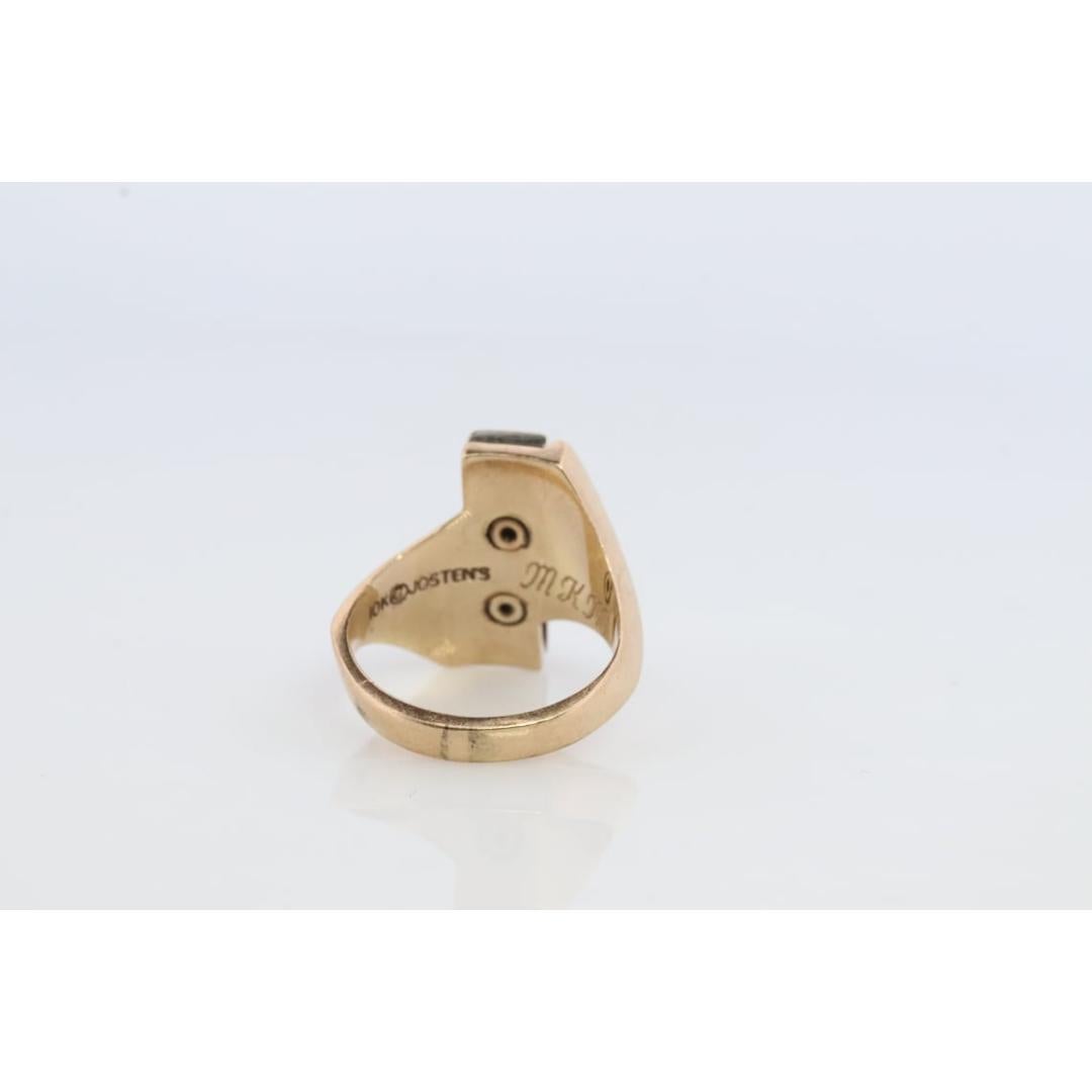 14k Jostens Twin DIAMOND ring. 14k White and Yellow gold bypass ring. Beautiful For Sale 3
