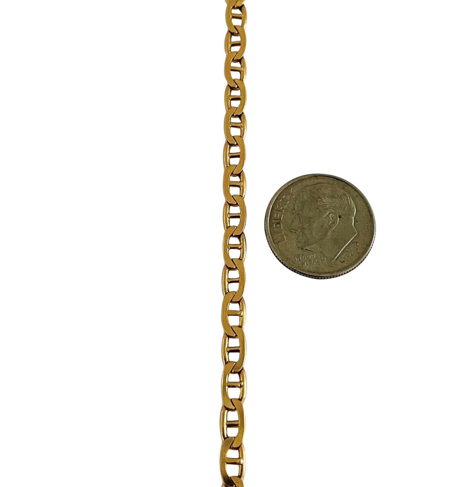 14k gold mens bracelet italy
