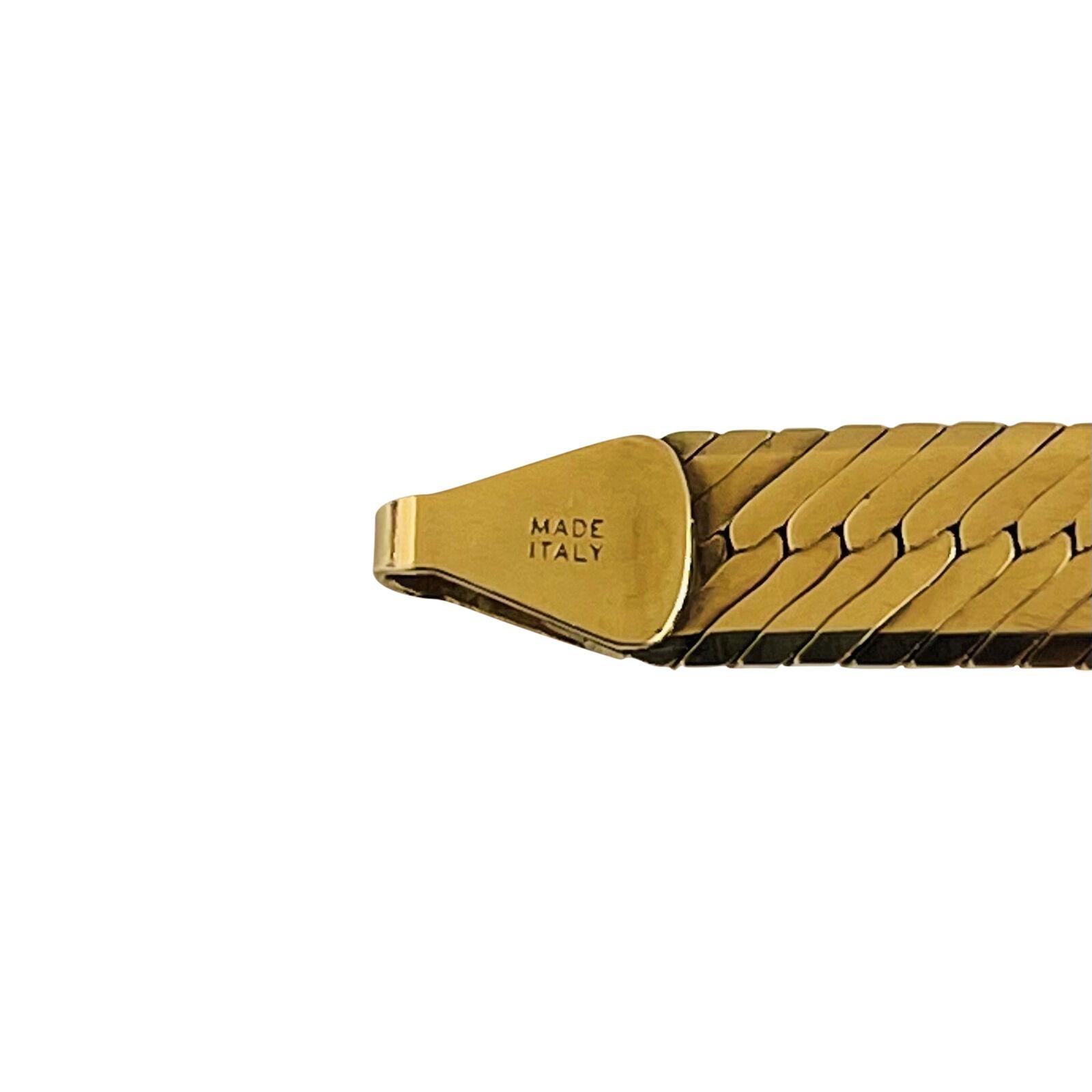 14k Karat Gelbgold Massivgewichtige, dicke Fischgrätengliederkette, Italien 1