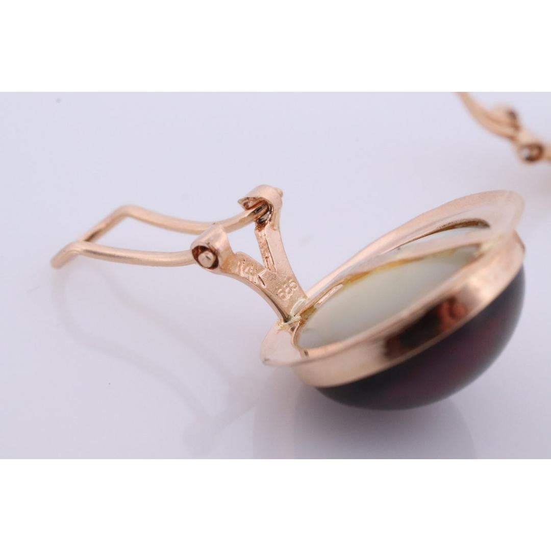 14k Large MABE Pearl Black / Blue Clip On earrings. Non Pierced Omega Back Clips For Sale 3
