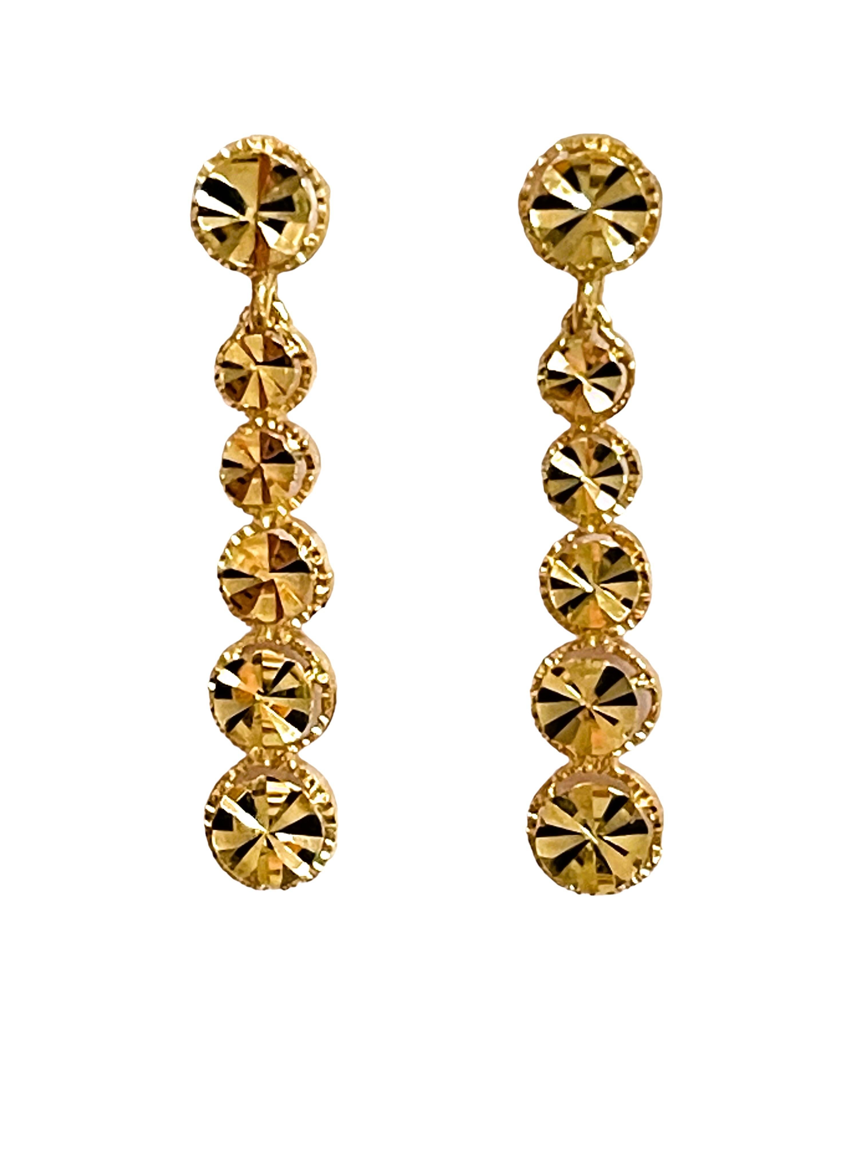 14k Laser Cut Gelbgold-Ohrhänger Damen