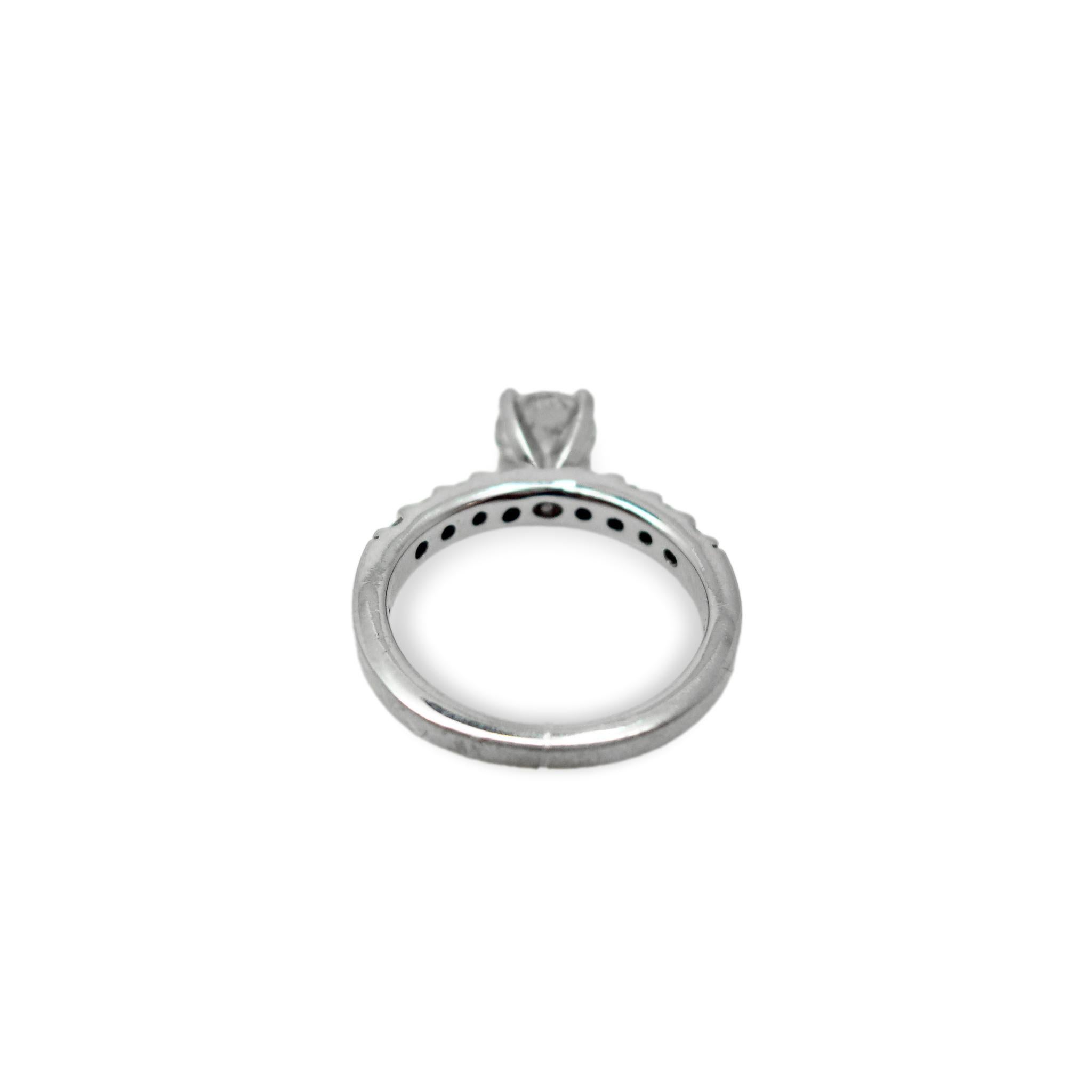Anillo de Compromiso de Diamante Redondo de 14K Leo 1,14ct 1,64c Corte redondo en venta