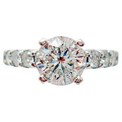 14K Leo 1.14ct Round Diamond Engagement Ring 1.64c