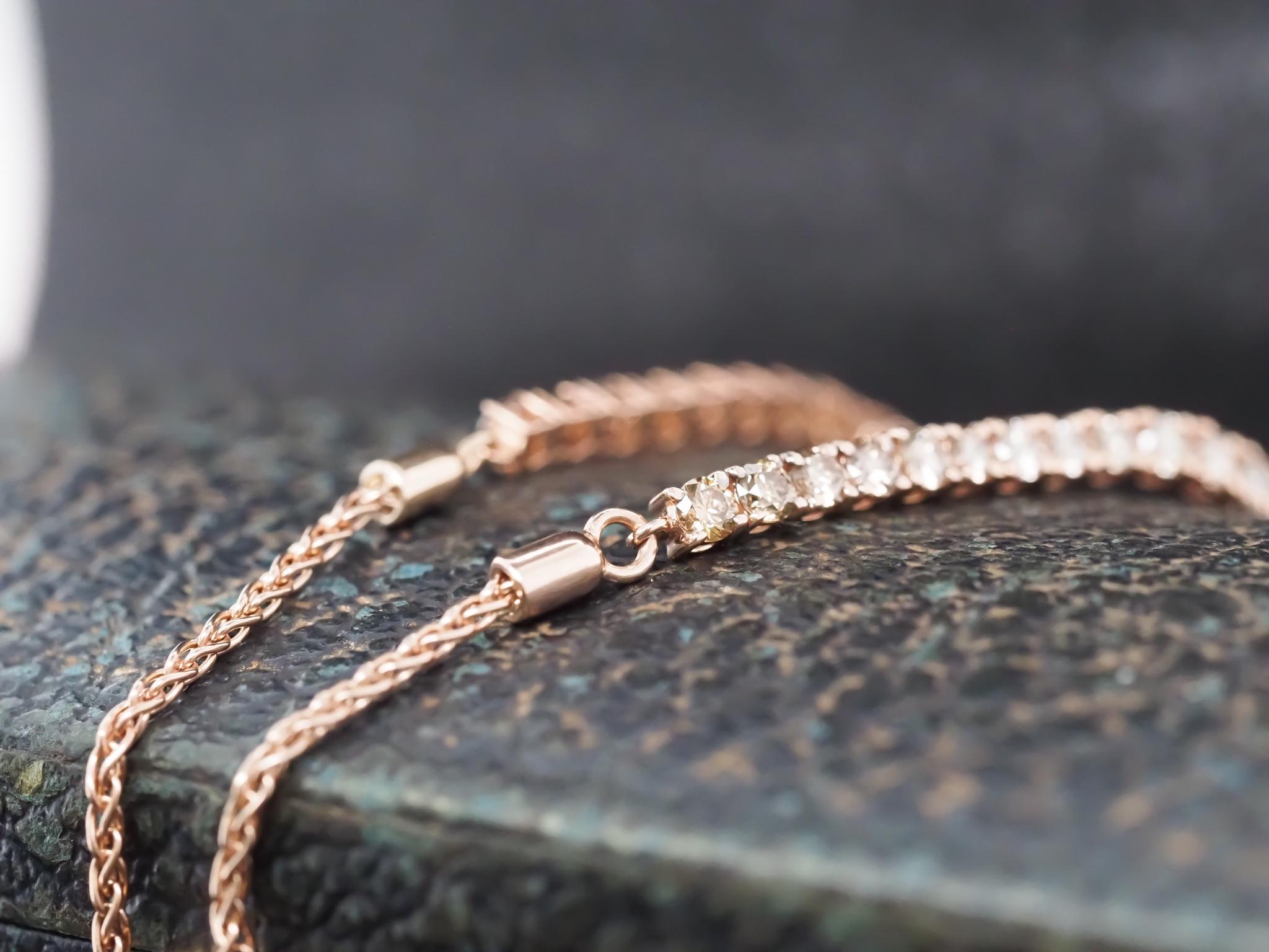 Bracciale BOLO con diamanti e cioccolato LeVian 14K in vendita 7