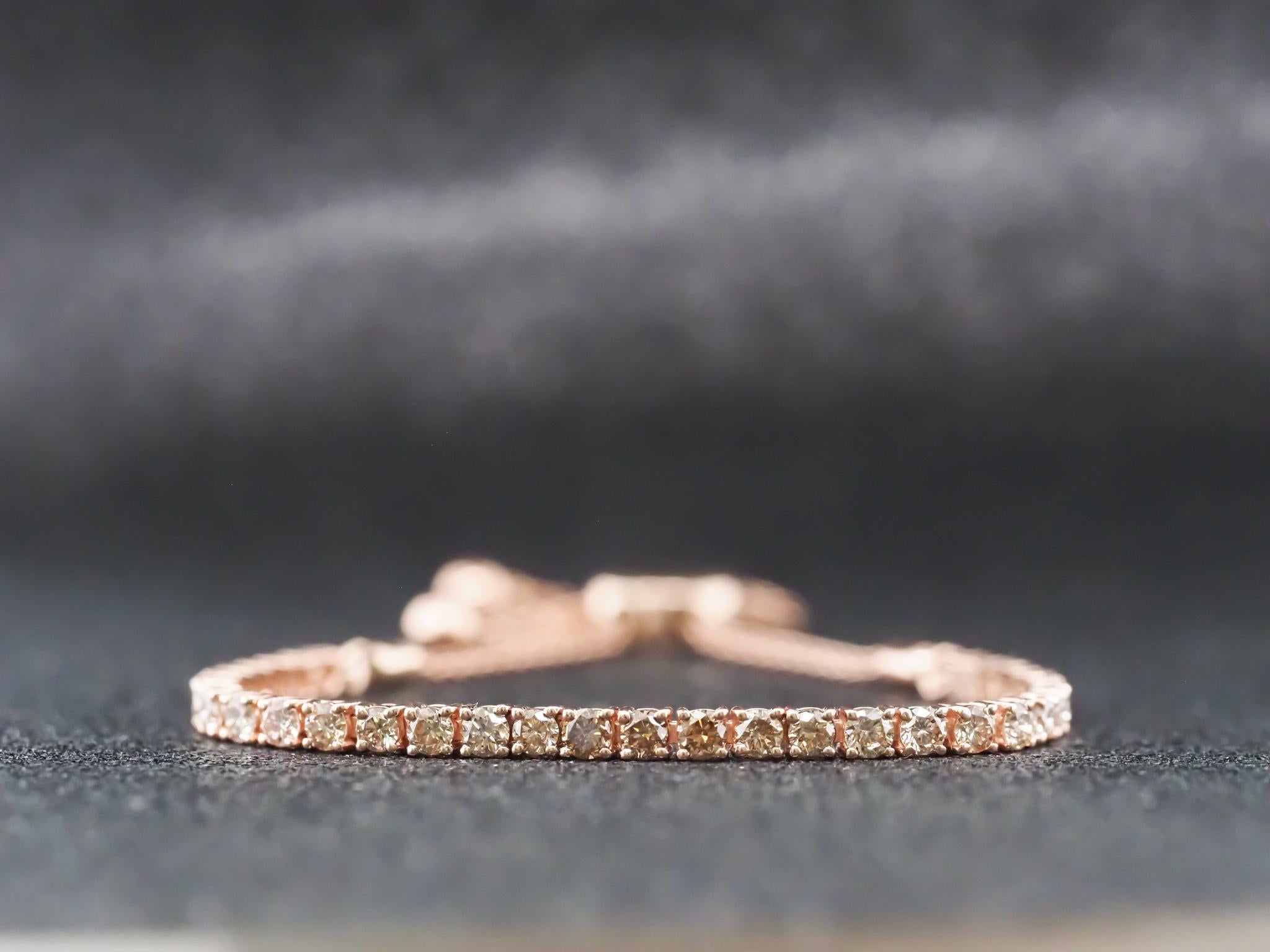 Bracciale BOLO con diamanti e cioccolato LeVian 14K In condizioni ottime in vendita a Hicksville, NY