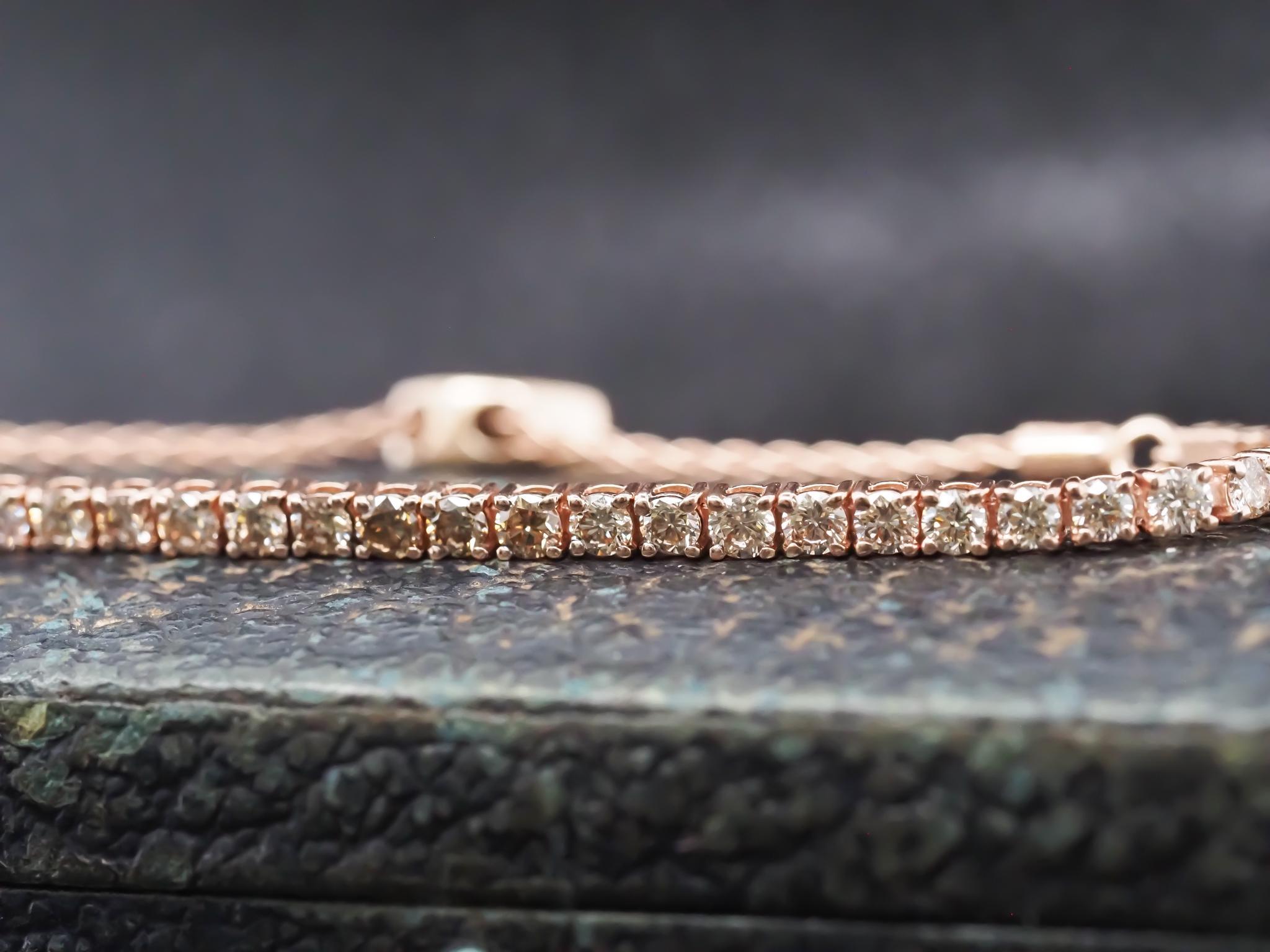 Bracciale BOLO con diamanti e cioccolato LeVian 14K in vendita 3