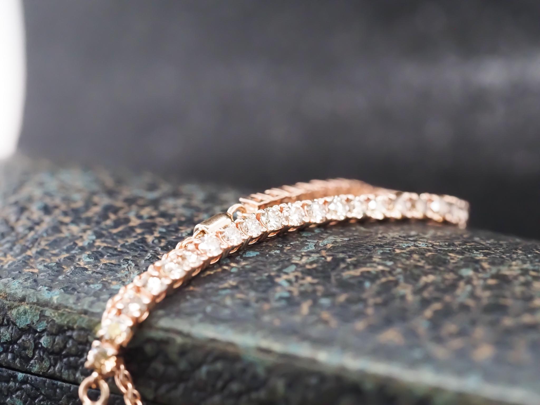 Bracciale BOLO con diamanti e cioccolato LeVian 14K in vendita 4